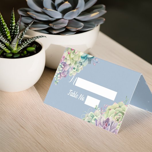 Hochzeitssache Tischnummer Escort Watercolor Succu