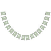 Hochzeitssage Green Simple Bride & Groom Names Wimpelkette (Alle)