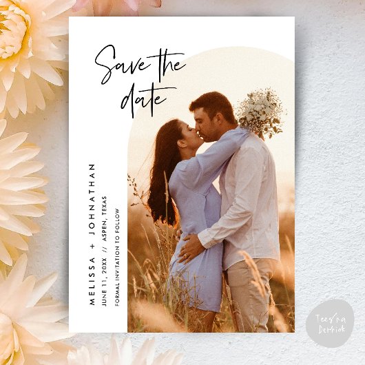 Hochzeitssaison - Das Thema "Moderne Minimalistisc Save The Date