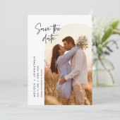 Hochzeitssaison - Das Thema "Moderne Minimalistisc Save The Date (Stehend Vorderseite)