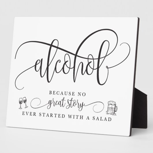 Hochzeitssalon-Bar Fotoplatte (Seite)