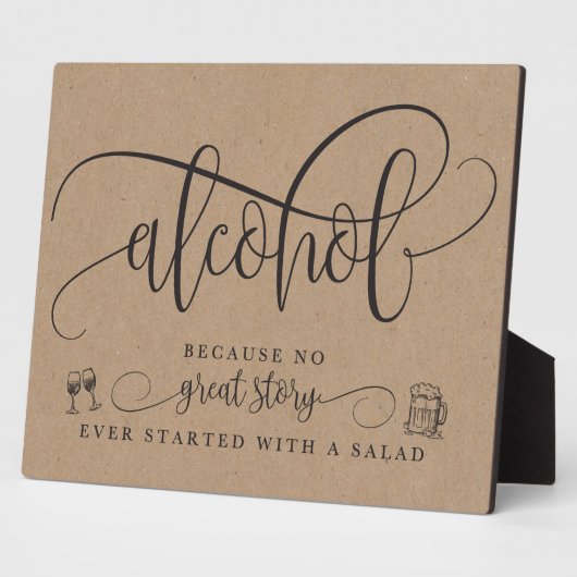 Hochzeitssalon-Bar Fotoplatte (Seite)