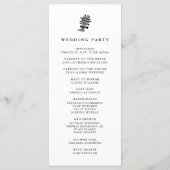 Hochzeitssandale | Hochzeitsfeierprogramm Programm (Rückseite)