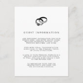 Hochzeitssandale | Schwarz/Weiß-Gästedaten Begleitkarte (Vorderseite)