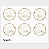 Hochzeitssandalen für Braut und Bräutigam Runder Aufkleber (Blatt)