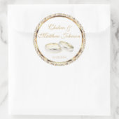 Hochzeitssandalen für Braut und Bräutigam Runder Aufkleber (Tasche)