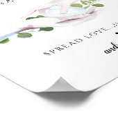 Hochzeitssanierstation Sign PPE Wasserfarbe Poster (Ecke)