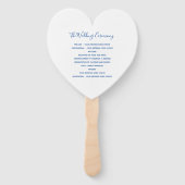 Hochzeitssaphir blauer abstrakter moderner Kunst Fächer (Rückseite)