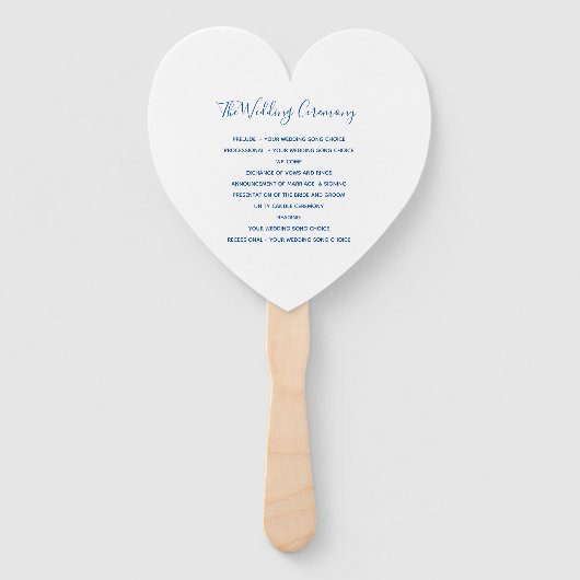 Hochzeitssaphir blauer abstrakter moderner Kunst Fächer (Rückseite)