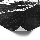 Hochzeitssatellite Love Birds Black Poster (Ecke)