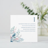 Hochzeitssattel - Botanisch - pastelförmig Einladung (Stehend Vorderseite)