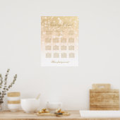 Hochzeitssattel Gold Bokeh Sparkle Lights Poster (Küche)