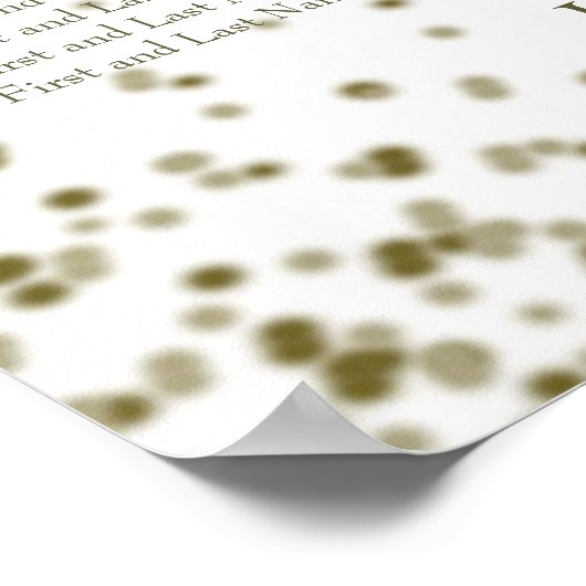 Hochzeitssattel Gold Confetti Poster (Ecke)