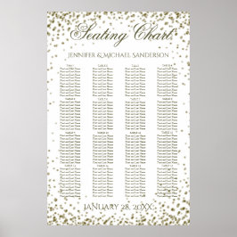 Hochzeitssattel Gold Confetti Poster