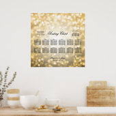 Hochzeitssattel Gold Glitzer Lights Poster (Küche)