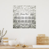 Hochzeitssattel Silber Glitzer Lights Poster (Küche)