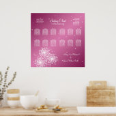 Hochzeitssattel Sommerspalterei Rose Rosa Poster (Küche)