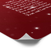 Hochzeitssattelkarte mit glanzender Kette rot Poster (Ecke)