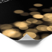 Hochzeitssattelschablone Gold Lights Poster (Ecke)