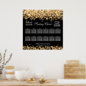 Hochzeitssattelschablone Gold Lights Poster (Küche)