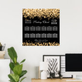 Hochzeitssattelschablone Gold Lights Poster (Heimbüro)