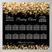 Hochzeitssattelschablone Gold Lights Poster (Vorne)