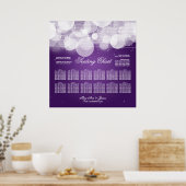 Hochzeitssattelschablone Lila Poster (Küche)