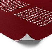 Hochzeitssattelschendekor Rot Poster (Ecke)