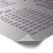 Hochzeitssattelschmetterling Lila Poster (Ecke)