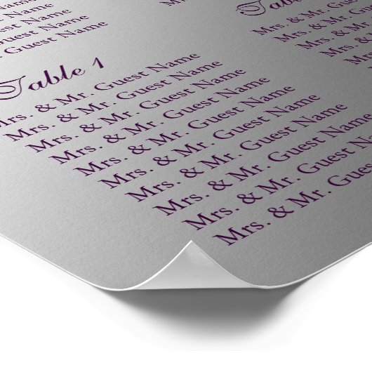 Hochzeitssattelschmetterling Lila Poster (Ecke)