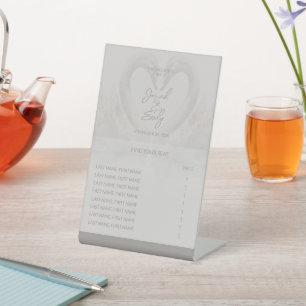 Hochzeitssattelzeichen Sockelschild