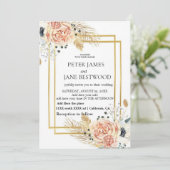 Hochzeitsschablone einfach  einladung (Stehend Vorderseite)