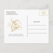 Hochzeitsschaf Save the Date Postkarte (Rückseite)