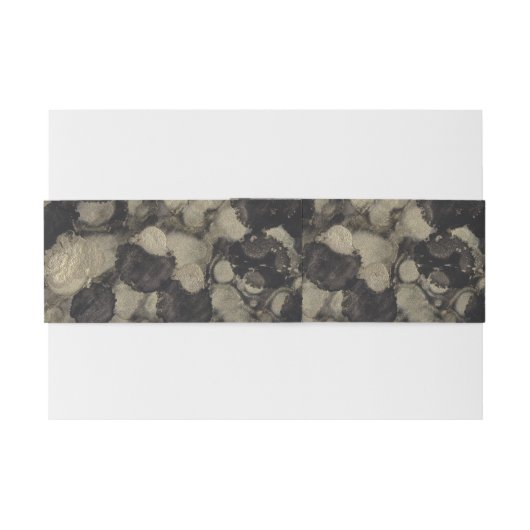 Hochzeitsschattierungen aus schwarzem Gold Einladungsbanderole (Rückseitenbeispiel)