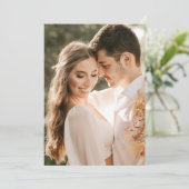 Hochzeitsschicht für Foto-Overlay unter Vellum Einladung (Stehend Vorderseite)