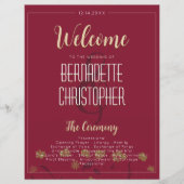 Hochzeitsschick Moderne Elegante Einfache Rote Win (Vorderseite)