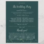 Hochzeitsschick Moderne Elegante Simple Green Emer (Rückseite)