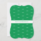 Hochzeitsschiff an Bord eines grünen Schiffes Einladung (Rückseite)