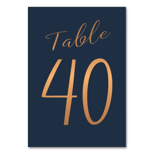 Hochzeitsschiff der Rose Goldkupfer Glitzer Tischnummer (Vorderseite)