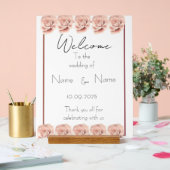 Hochzeitsschild aus Pink-Rosen Acrylschild (Hochzeit)