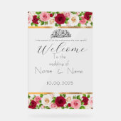 Hochzeitsschild aus Plexiglas Acrylschild (Vorderseite)