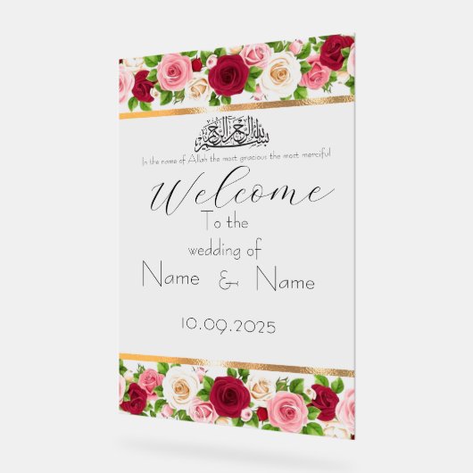 Hochzeitsschild aus Plexiglas Acrylschild (Winkel)