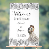 Hochzeitsschild aus schwarzem Plexiglas Acrylschild (Neutral)