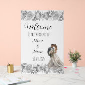 Hochzeitsschild aus schwarzem Plexiglas Acrylschild (Hochzeit)