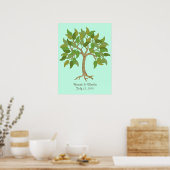 Hochzeitsschild Baum Poster (Küche)