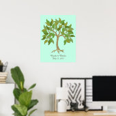 Hochzeitsschild Baum Poster (Heimbüro)