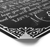 Hochzeitsschild danke Ihnen von Herrn & Frau. Poster (Ecke)