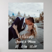 Hochzeitsschild Foto-Poster Poster (Vorne)