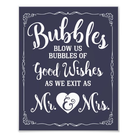 Hochzeitsschild Fotodruck (Vorne)