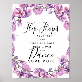 Hochzeitsschild für lila Süßpferde Poster